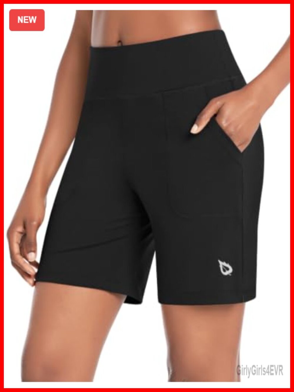 Bermuda Shorts for Women 7'' Long Athletic Running with 3 Pockets